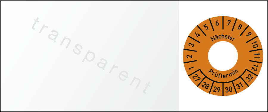 Kabelprüfplakette Nächster Prüftermin 2027–2032, Folie, 25x60 mm