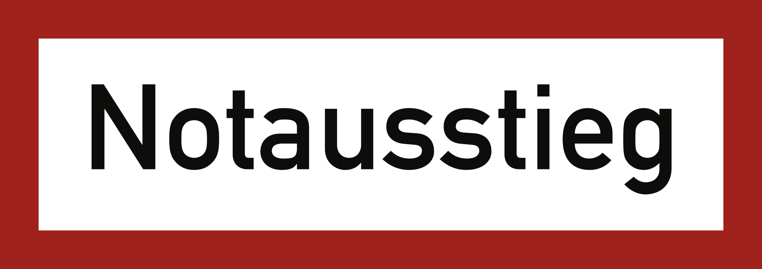 Notausstieg, Brandschutzzeichen, DIN 4066