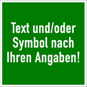 Rettungszeichen quadratisch, Sicherheitszeichen, 100 × 100 mm, Folie, nicht nachleuchtend