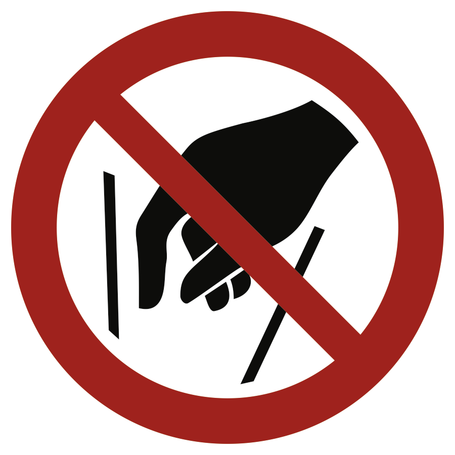 Hineinfassen verboten, Verbotszeichen, ISO 7010