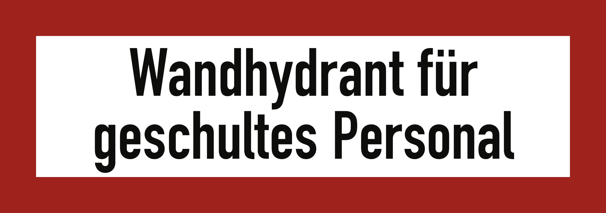 Wandhydrant für geschultes Personal, Brandschutzzeichen, DIN 4066