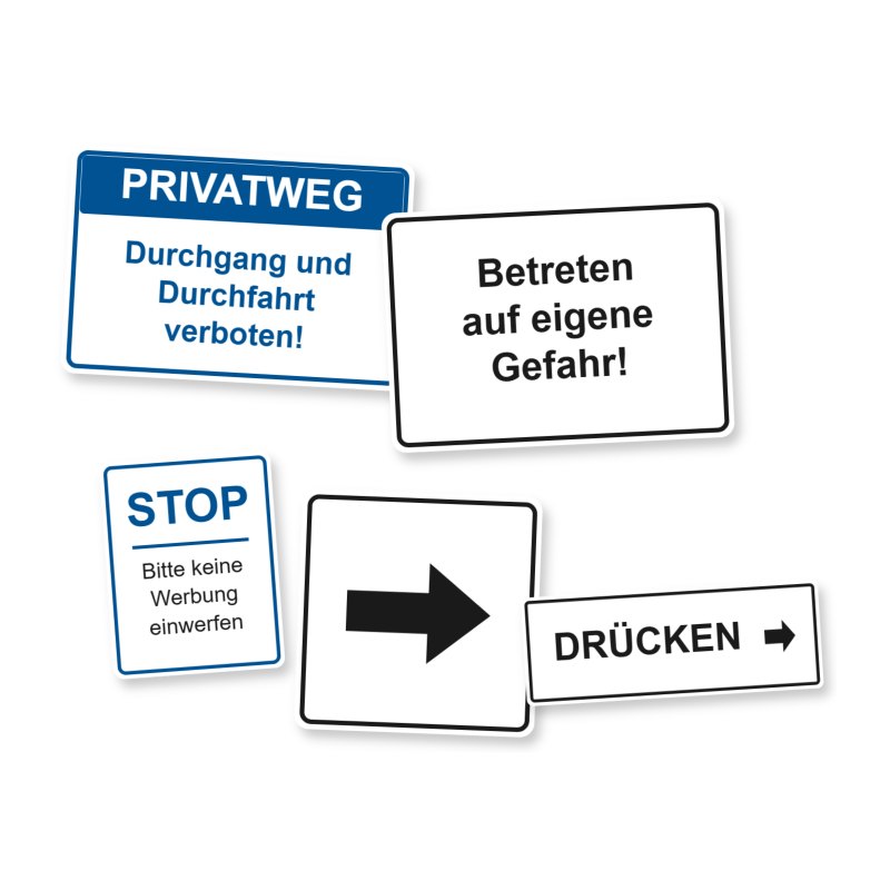 Hinweisschilder