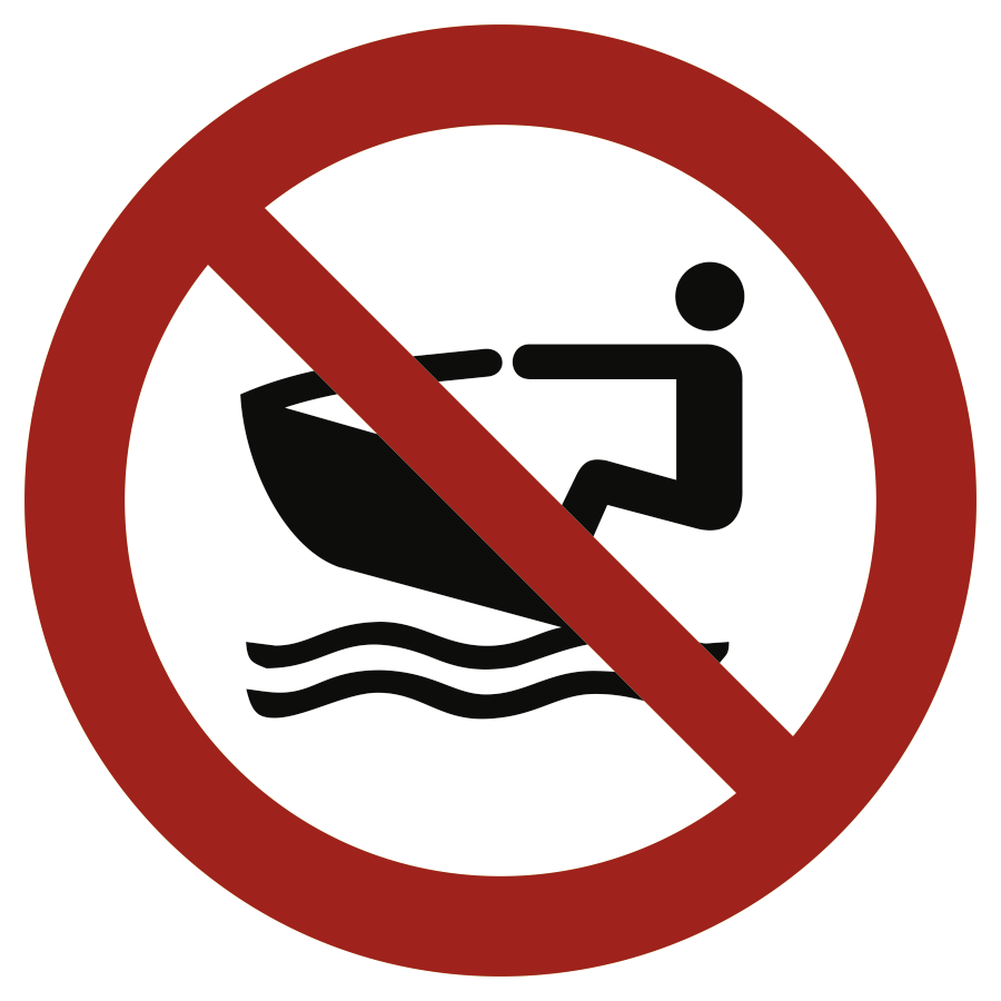 Jet-Ski verboten, Verbotszeichen, ISO 20712-1