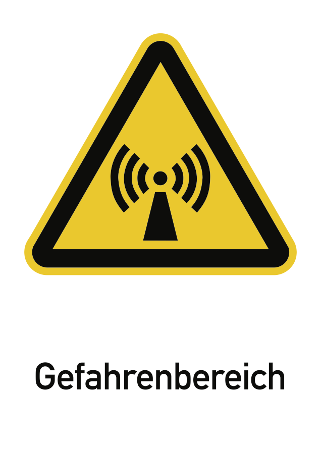 Gefahrenbereich, Warnzeichen, ISO 7010, 131x185 mm, Folie, Stück