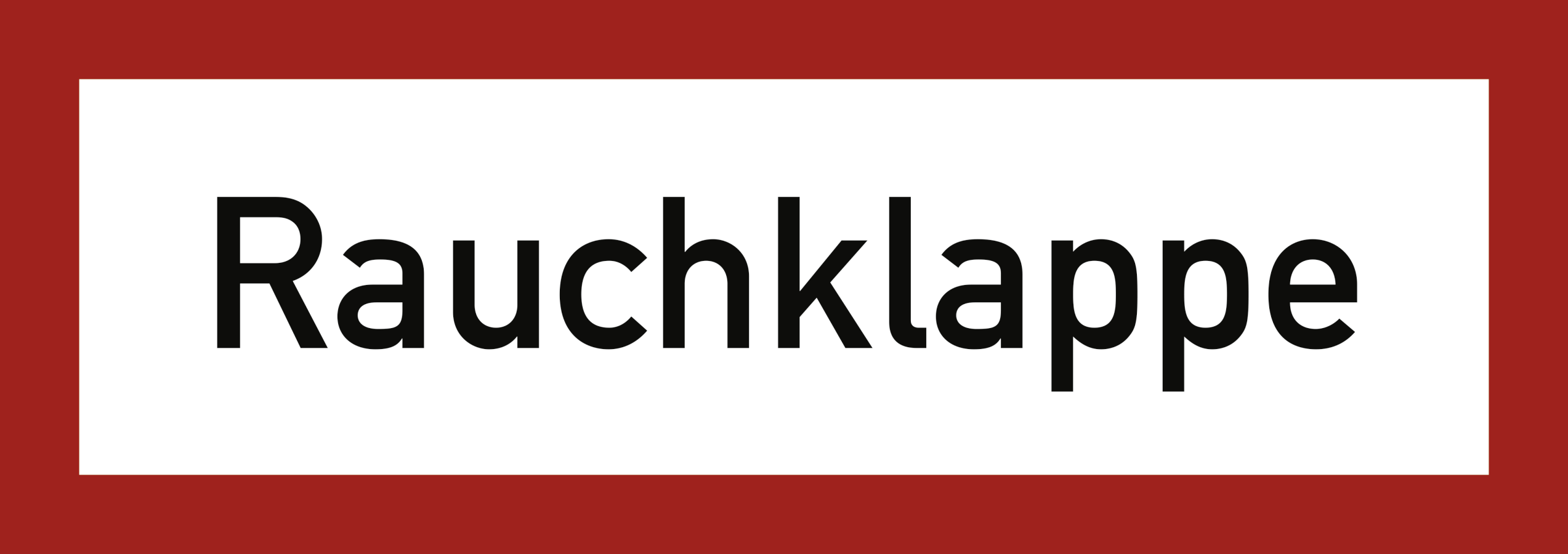 Rauchklappe, Brandschutzzeichen, DIN 4066