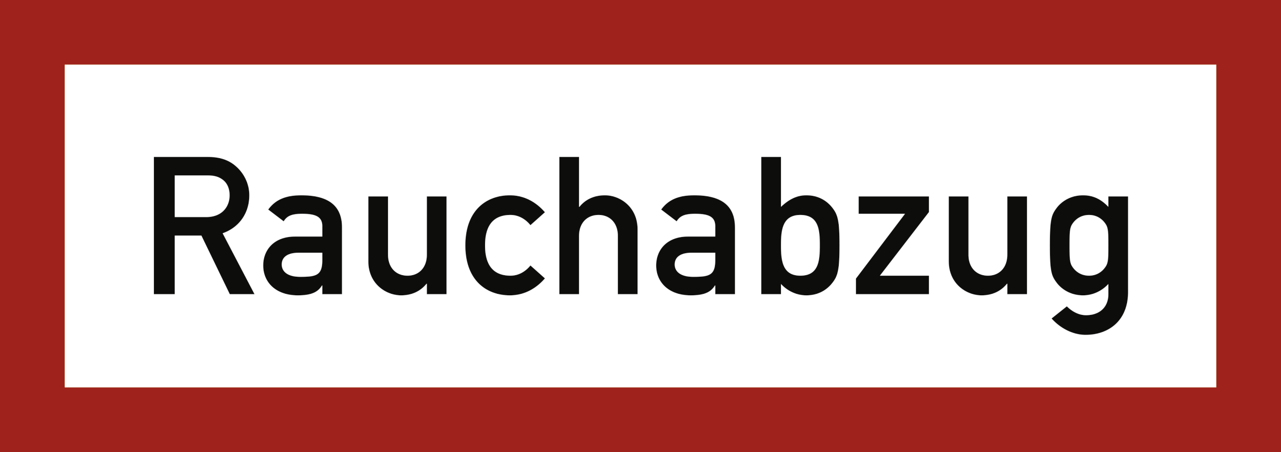 Rauchabzug, Brandschutzzeichen, DIN 4066, 148x52 mm, Folie, Stück, nicht nachleuchtend