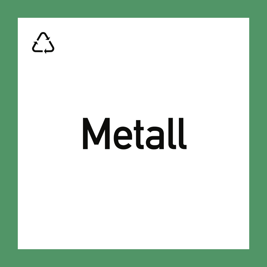 Wertstoffschild "Metall", Hinweisschild, 300 × 300 mm, Folie