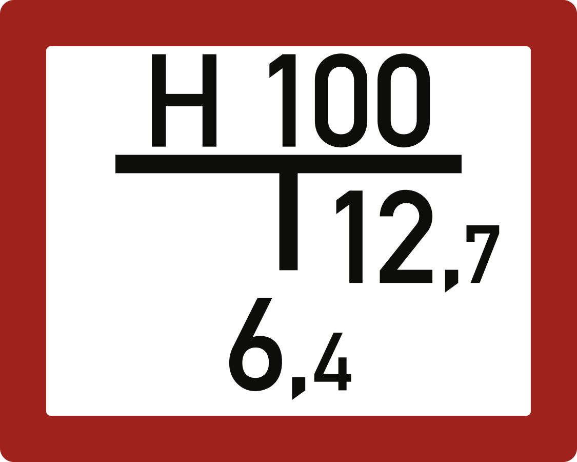 Hinweisschild auf einen Unterflurhydranten (A) inkl, Hinweisschild, 20 × 25 cm, Alu