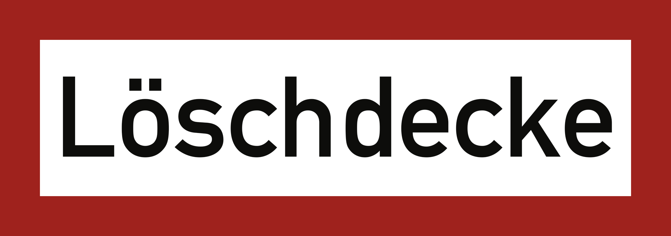 Löschdecke, Brandschutzzeichen, DIN 4066