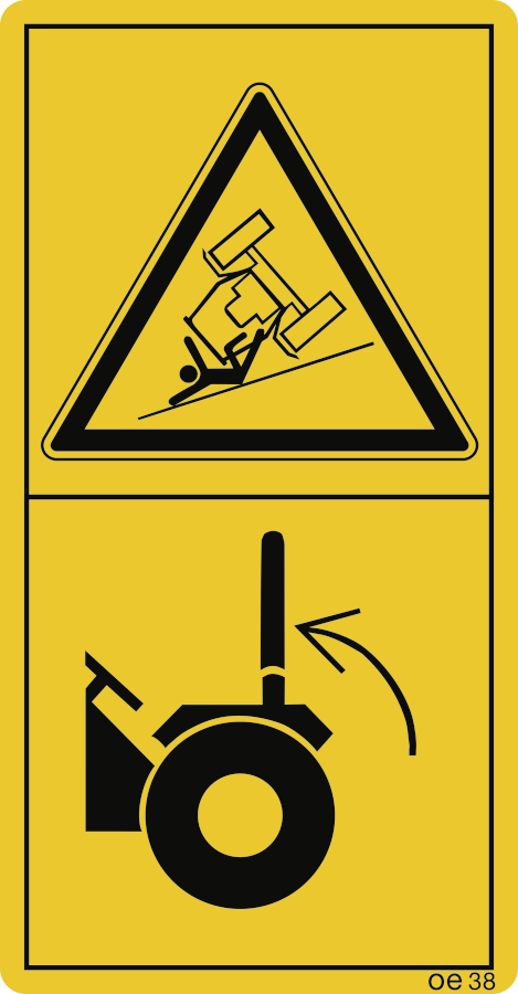 Sofern es die Arbeitsbedingungen erlauben, muss ...(Hochformat), Warnzeichen, ISO 11684, 88x168 mm, Folie, 2 Stück/Bogen