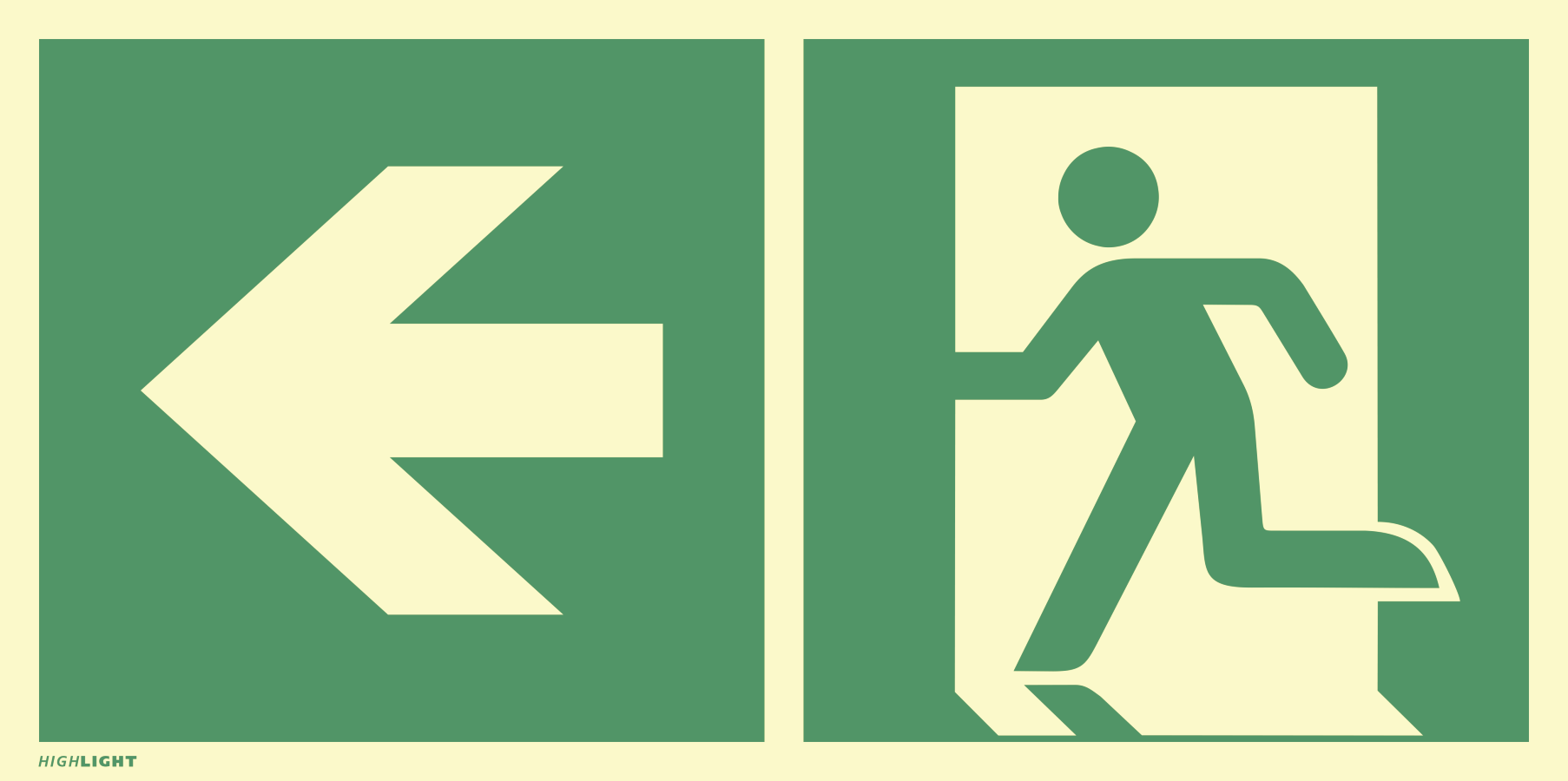 Notausgang-Schilder – Rettungszeichen