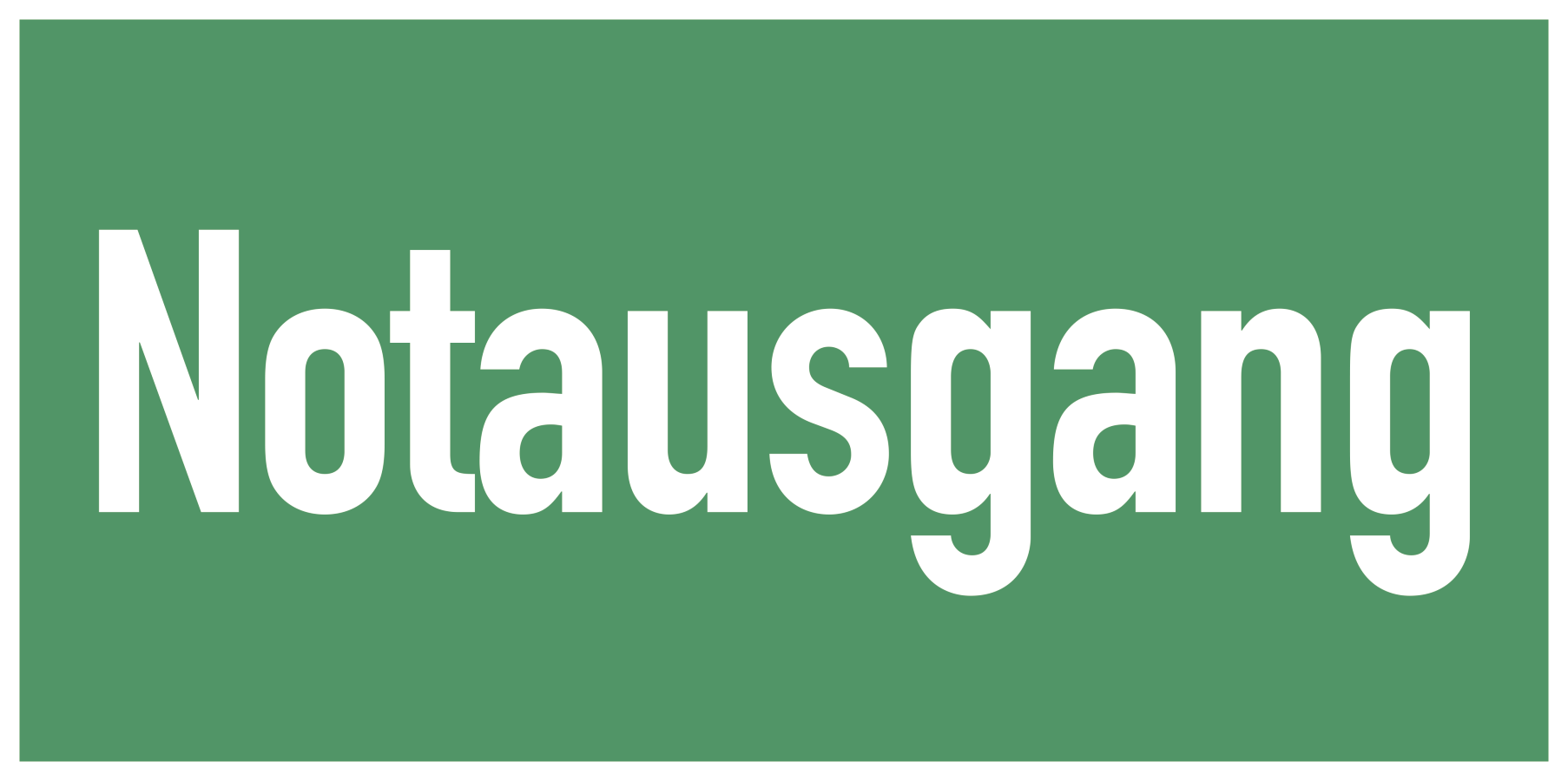 Notausgang, Rettungszeichen, 297 × 105 mm, Kunststoff, nicht nachleuchtend