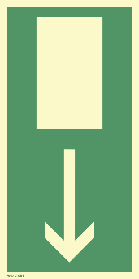 Notausgang, Rettungszeichen, BGV A8 (E15), 148 × 297 mm, Folie