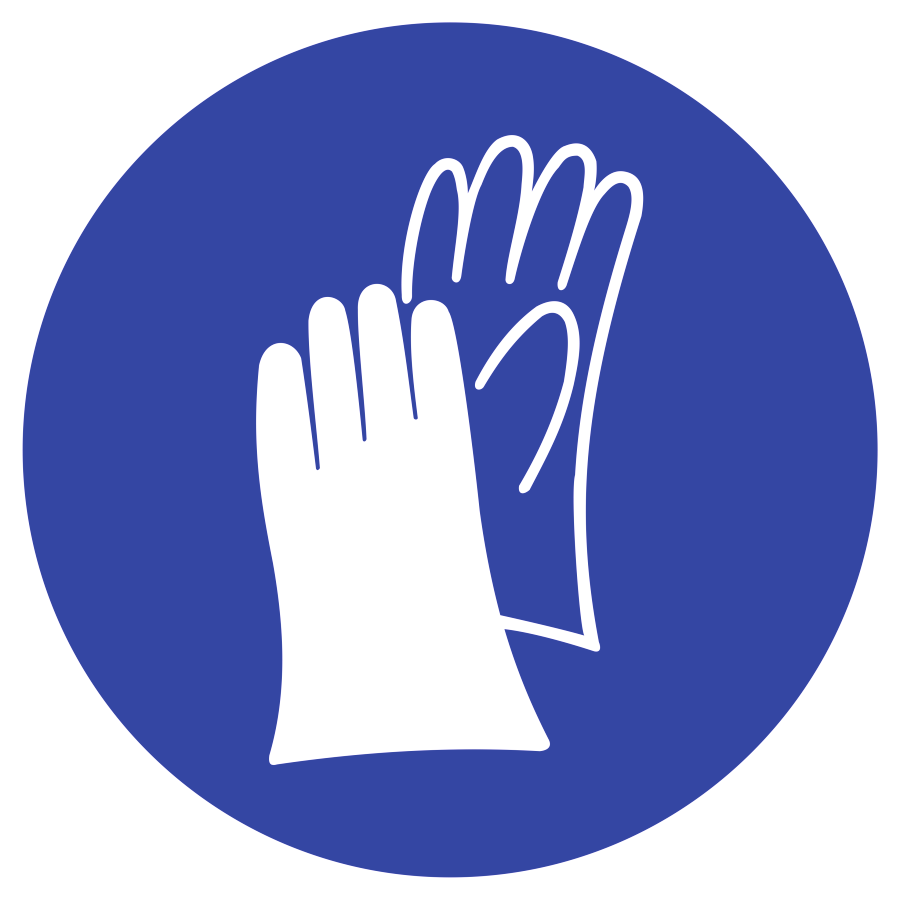 Handschutz benutzen, Gebotszeichen, BGV A8, Ø 20 mm