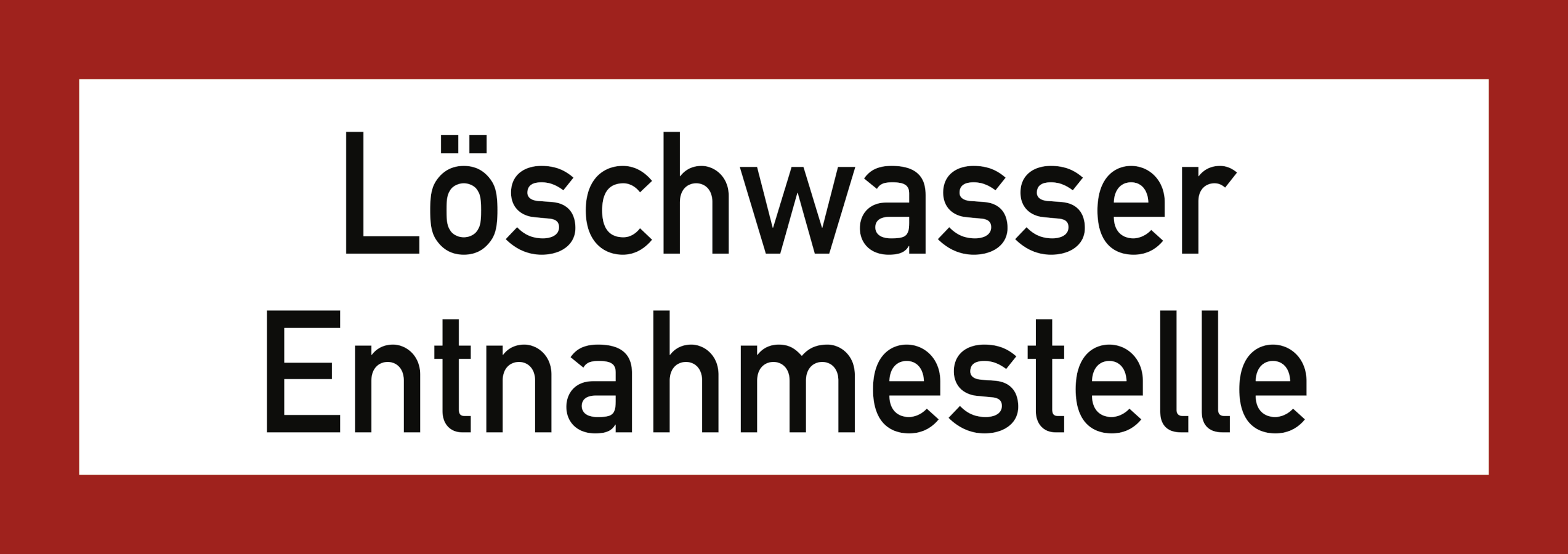 Löschwasser Entnahmestelle, Brandschutzzeichen, DIN 4066, 297x105 mm, Folie, Stück, Nicht reflektierend