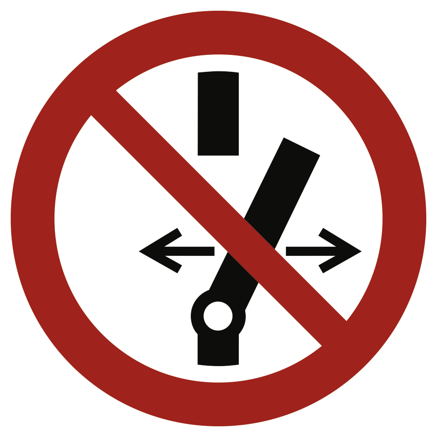 Schalten verboten, Verbotszeichen, ISO 7010, Ø 50 mm, Folie