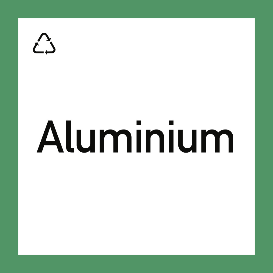 Wertstoffschild "Aluminium", Hinweisschild, 300 × 300 mm, Folie