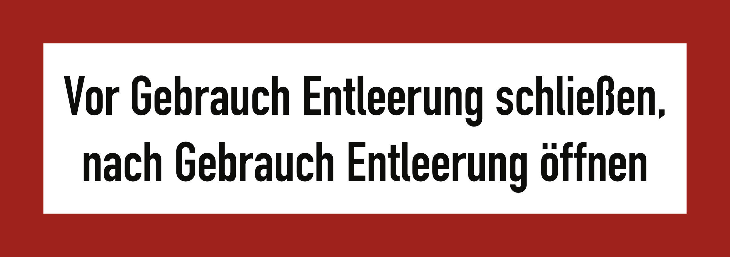 Anweisung für Wandhydrant Vor Gebrauch Entleerung schließen, nach Gebrauch Entleerung öffnen, Brandschutzzeichen, DIN 4066