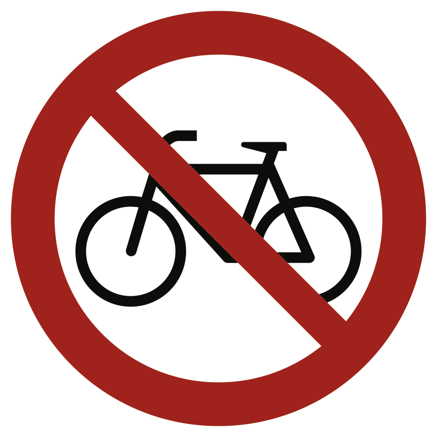 Verbot für Radfahrer, Verbotszeichen, Ø 200 mm, Folie
