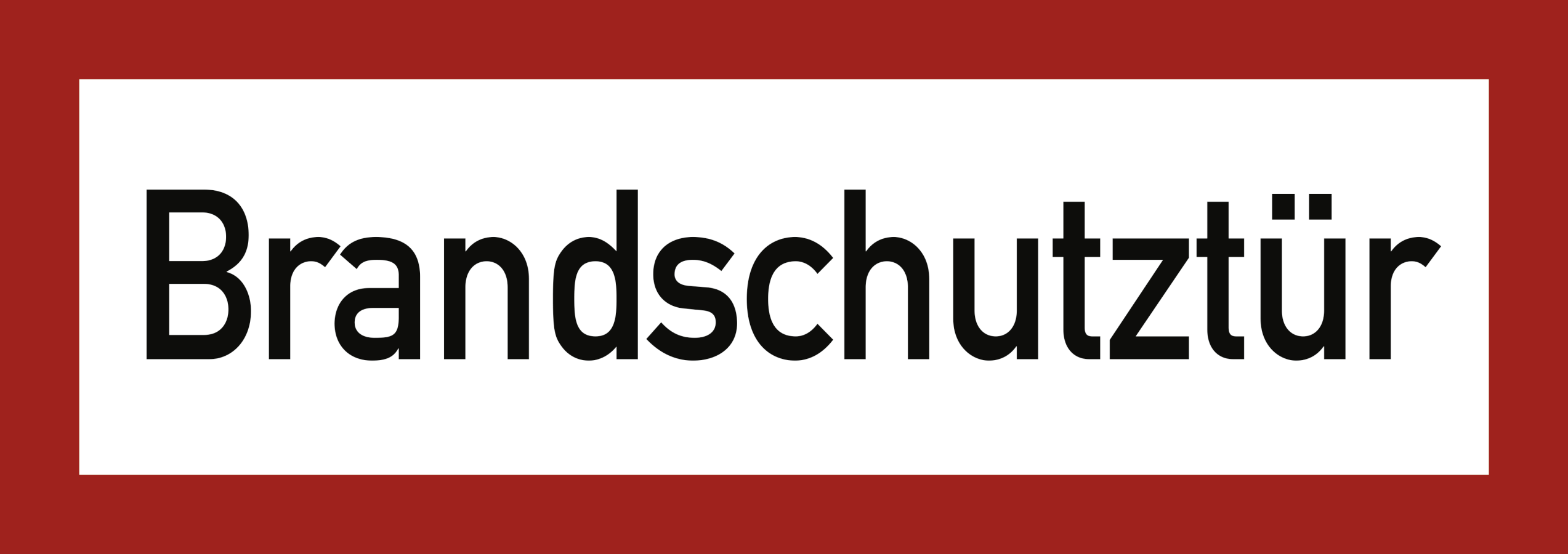 Brandschutztür, Brandschutzzeichen, DIN 4066, 210x74 mm, Folie, Stück, nicht nachleuchtend