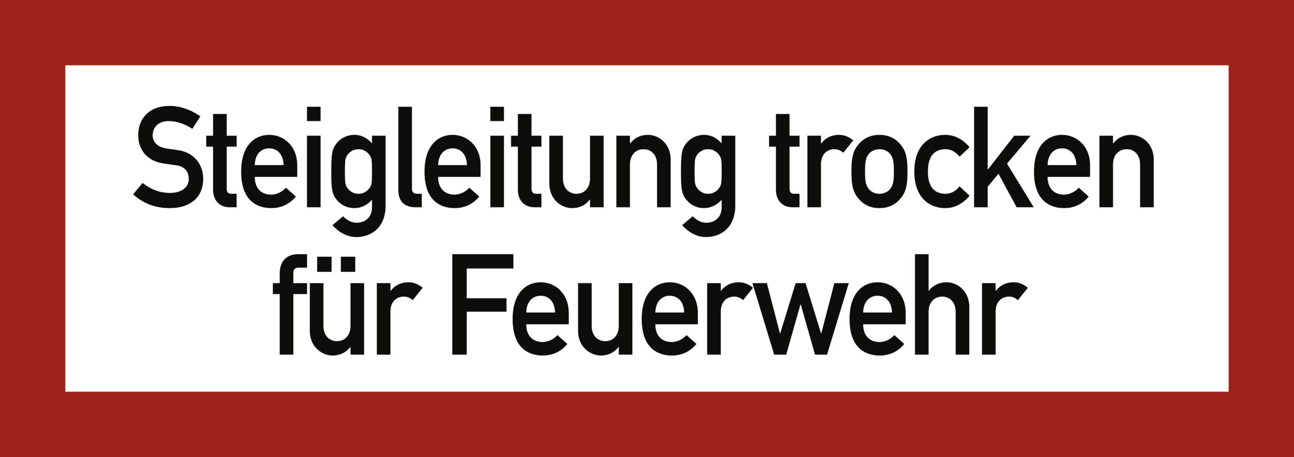 Steigleitung trocken für Feuerwehr, Brandschutzzeichen, DIN 4066, 210x74 mm, Folie, Stück