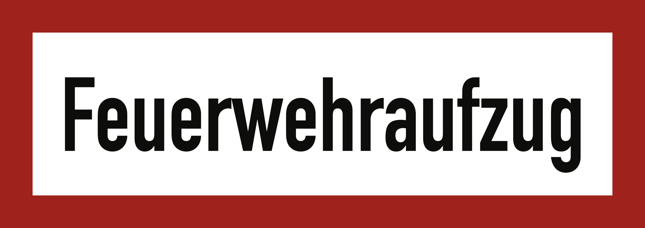 Feuerwehraufzug, Brandschutzzeichen, DIN 4066, 297x105 mm, Folie, Stück, nicht langnachleuchtend
