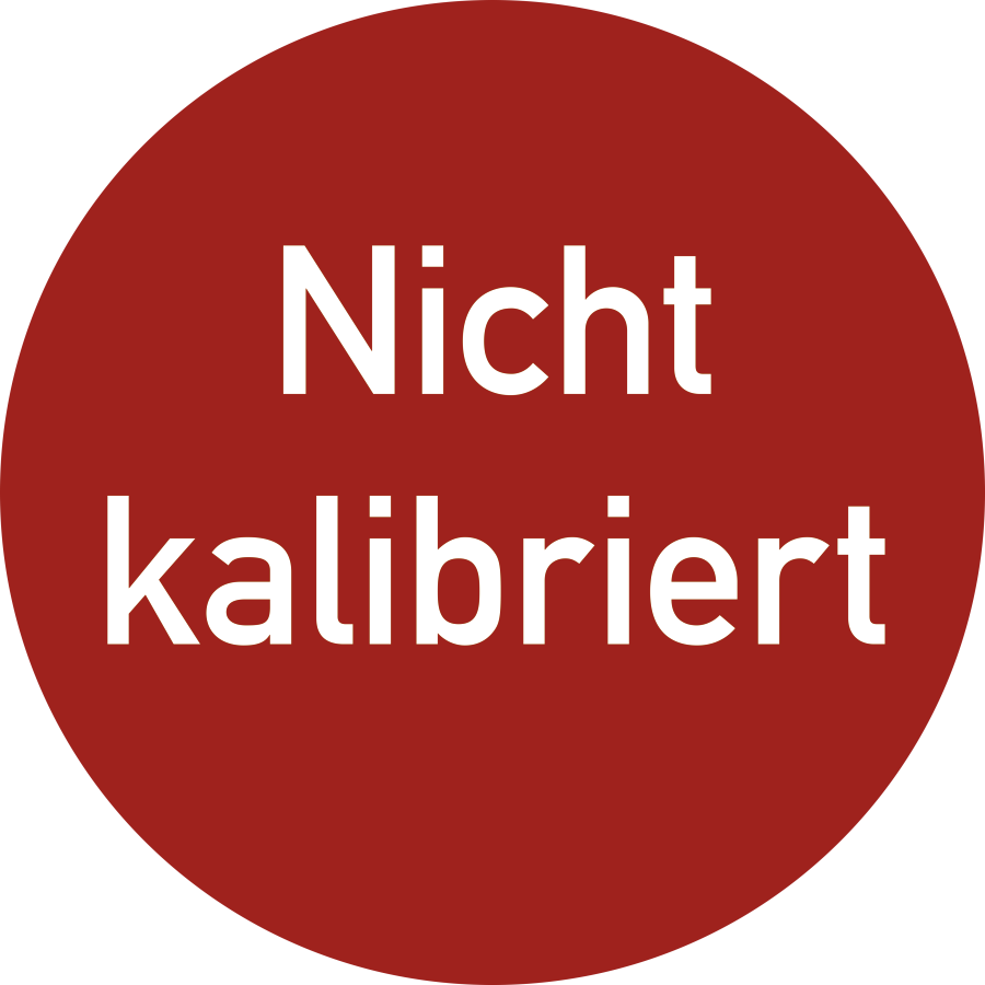 Nicht kalibriert, Hinweisschild, Ø 35 mm, Folie selbstklebend