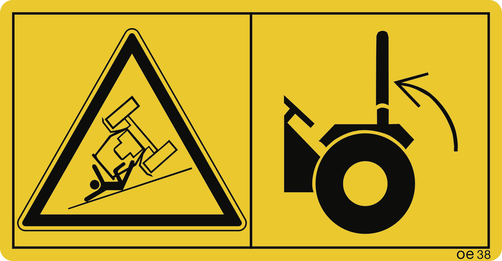 Sofern es die Arbeitsbedingungen erlauben, muss ...(Querformat), Warnzeichen, ISO 11684, 168x88 mm, Folie, 2 Stück/Bogen