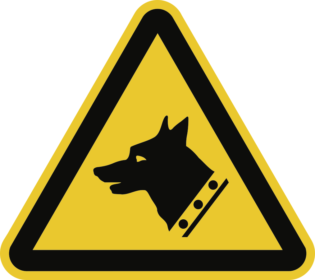 Warnung vor Wachhund, Warnzeichen, ISO 7010
