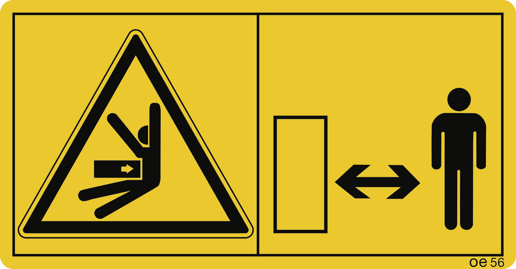 Ausreichend Sicherheitsabstand...(Querformat), Symbolschild, ISO 11684