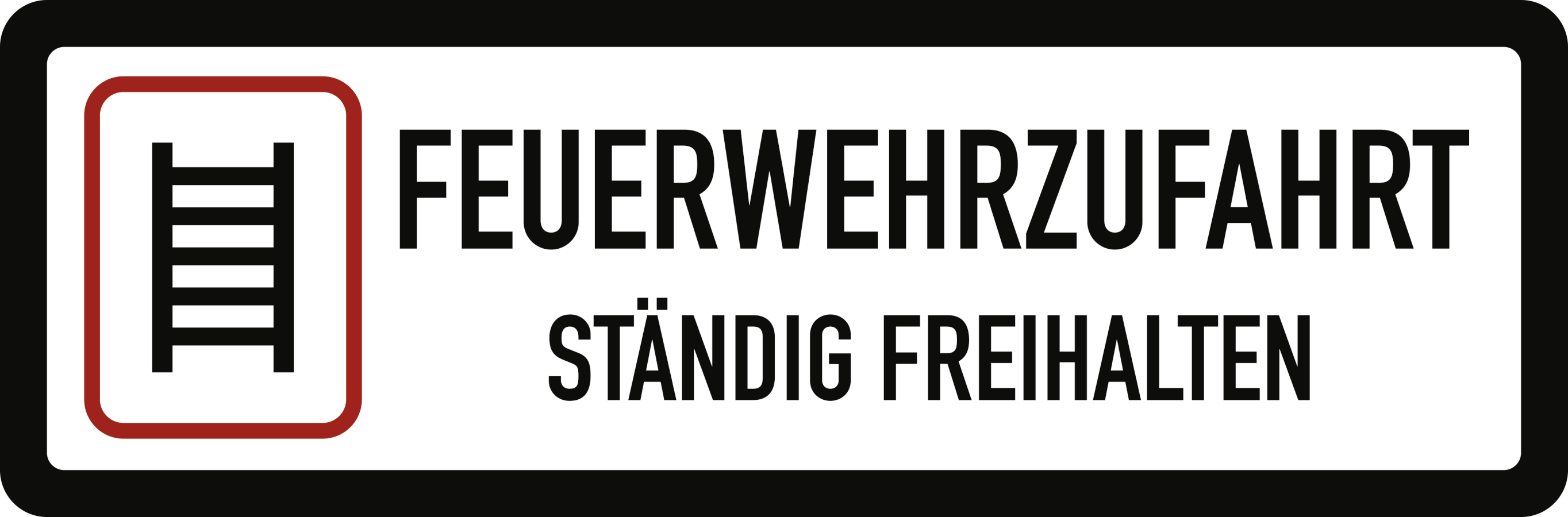 Feuerwehrzufahrt ständig freihalten, Notfallzeichen