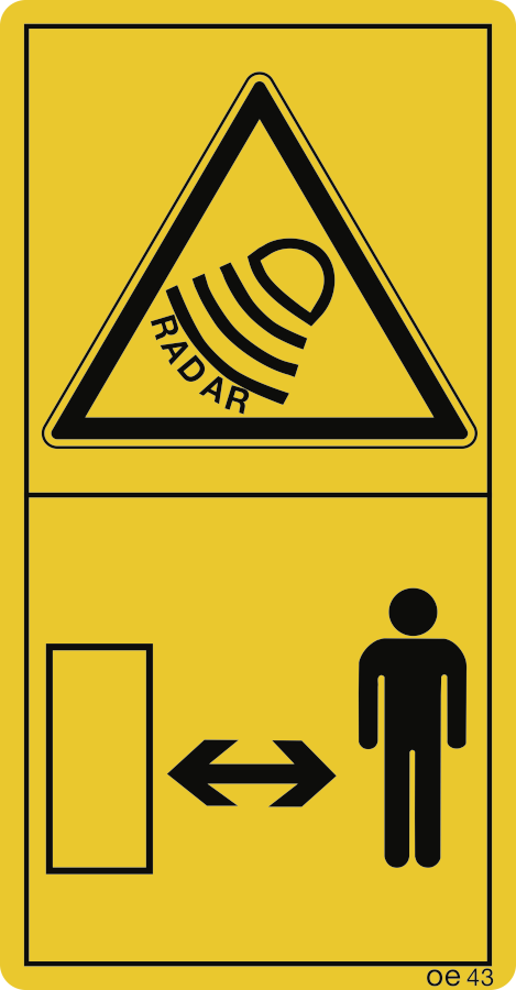 Um Augenverletzungen zu vermeiden, nicht direkt auf die ... (Hochformat), Warnzeichen, ISO 11684, 88x168 mm, Folie, 2 Stück/Bogen