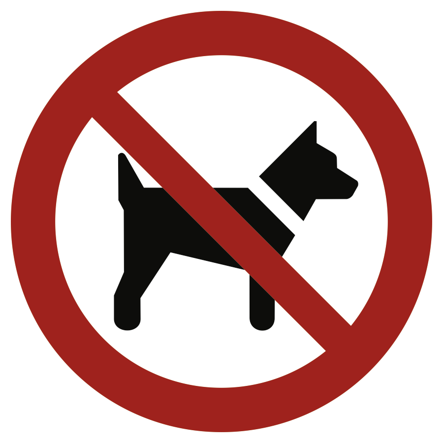 Mitführen von Hunden verboten, Verbotszeichen, ISO 7010