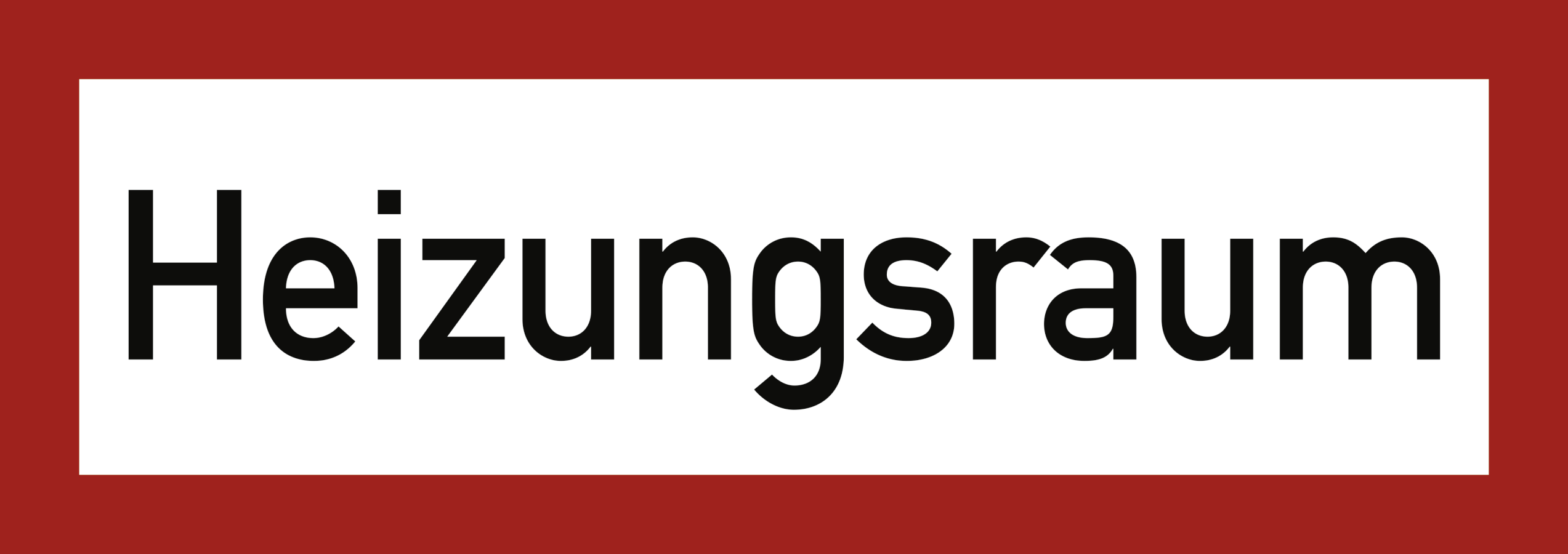 Heizungsraum, Brandschutzzeichen, DIN 4066