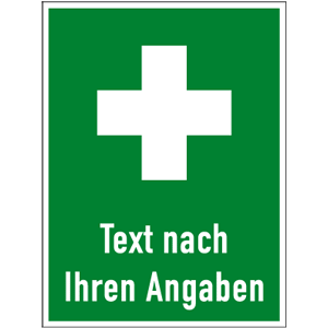 Hinweis auf Erste Hilfe, Sicherheitszeichen, 300 × 400 mm, Kunststoff, nicht nachleuchtend