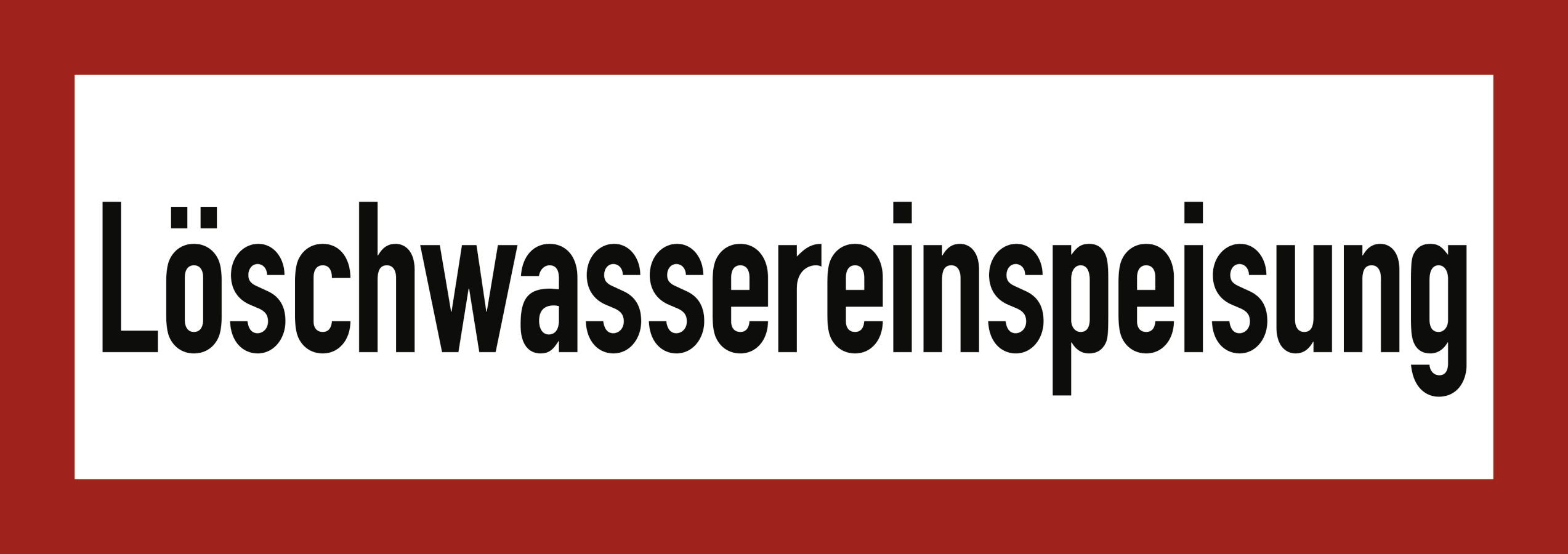 Löschwassereinspeisung, Brandschutzzeichen, DIN 4066, 420x148 mm, Folie, Stück
